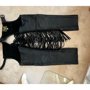 Deerskin Trading Post leather motorcycle riding chaps